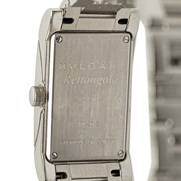 ブルガリ レッタンゴロ 腕時計 RT39S クオーツ ホワイト文字盤 ステンレススチール レディース BVLGARI 【中古】