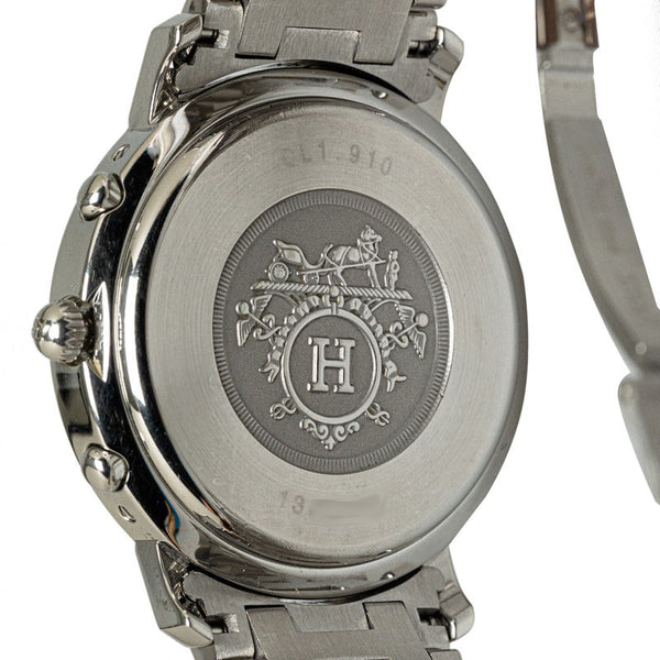 エルメス クリッパー 腕時計 CL1.310 クオーツ ネイビー文字盤 ステンレススチール レディース HERMES 【中古】