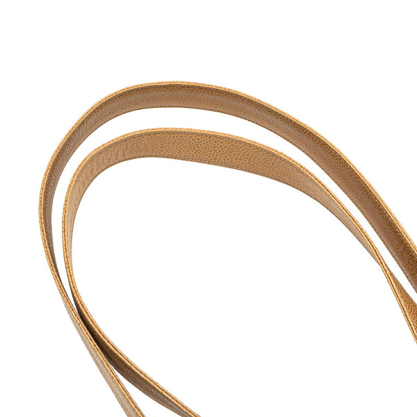 シャネル トリプルココマーク チェーン トートバッグ ショルダーバッグ ベージュ キャビアスキン レディース CHANEL 【中古】