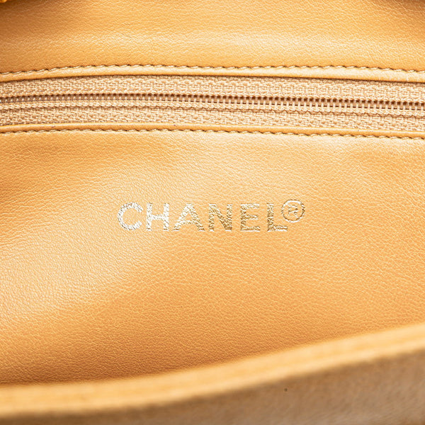 シャネル トリプルココマーク チェーン トートバッグ ショルダーバッグ ベージュ キャビアスキン レディース CHANEL 【中古】