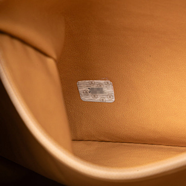 シャネル トリプルココマーク チェーン トートバッグ ショルダーバッグ ベージュ キャビアスキン レディース CHANEL 【中古】