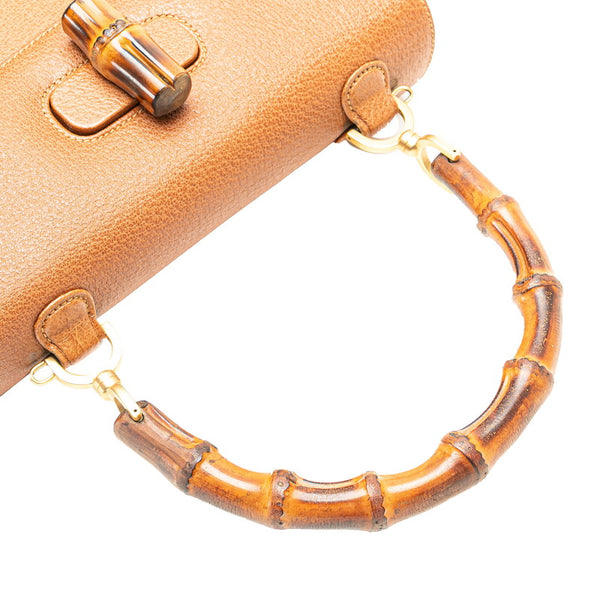 グッチ バンブー トップハンドル ハンドバッグ ショルダーバッグ 2WAY 000 1951 0633 ブラウン レザー レディース GUCCI 【中古】