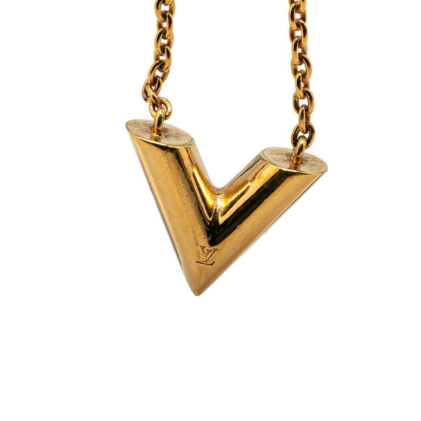 ルイ ヴィトン エセンシャルＶ ネックレス M61083 ゴールド メッキ レディース LOUIS VUITTON 【中古】