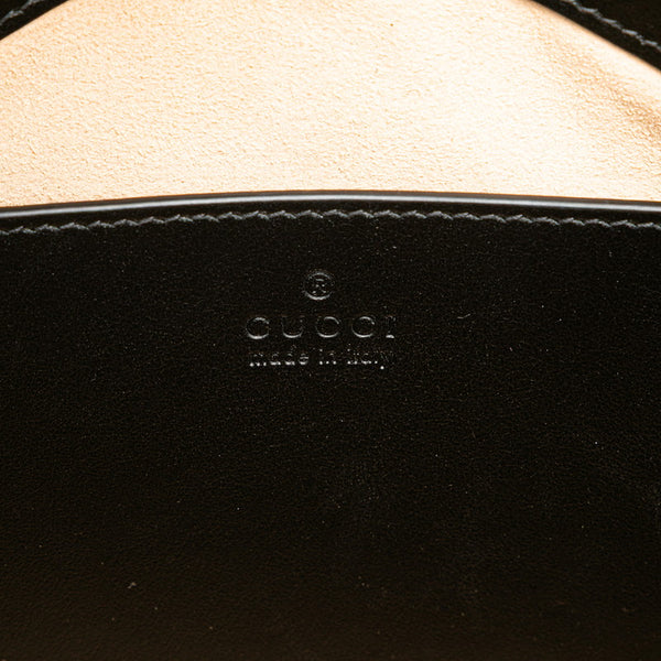グッチ GGマーモント スモール チェーン トートバッグ ショルダーバッグ 681483 ブラック レザー レディース GUCCI 【中古】