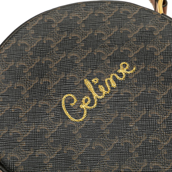 セリーヌ トリオンフ 斜め掛け ショルダーバッグ ブラック ブラウン PVC レザー レディース CELINE 【中古】