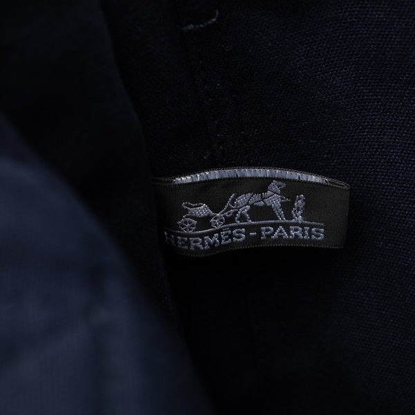 エルメス フールトゥ PM ハンドバッグ トートバッグ ネイビー グリーン キャンバス レディース HERMES 【中古】