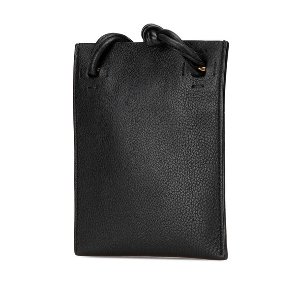 スタッズ ショルダーバッグ ブラック レザー レディース 【中古】