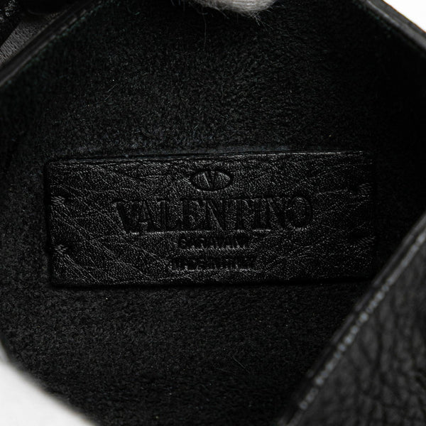 スタッズ ショルダーバッグ ブラック レザー レディース 【中古】