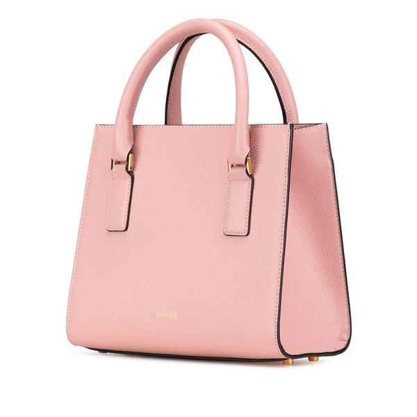 ヴェルサーチェ ヴィルトゥス ハンドバッグ ショルダーバッグ 2WAY ピンク レザー レディース VERSACE 【中古】