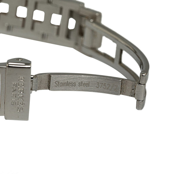 エルメス クリッパー デイト 腕時計 CL4.220 クオーツ ホワイト文字盤 ステンレススチール メッキ レディース HERMES 【中古】