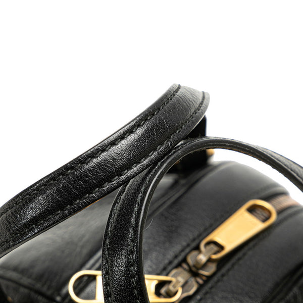 グッチ GGロゴ バスケットボール ミニ ハンドバッグ ショルダーバッグ 2WAY 547855 ブラック レザー レディース GUCCI 【中古】