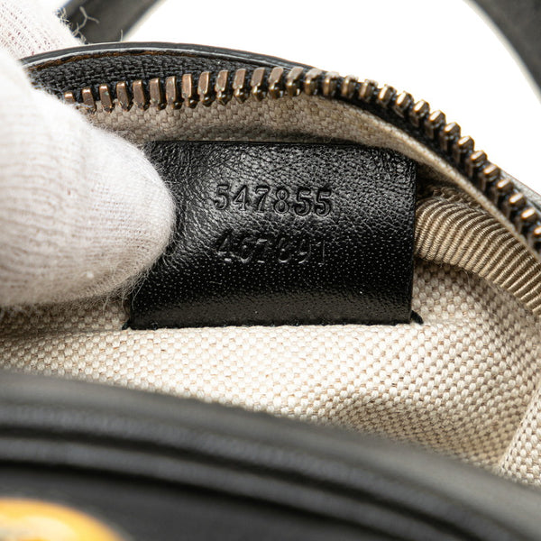 グッチ GGロゴ バスケットボール ミニ ハンドバッグ ショルダーバッグ 2WAY 547855 ブラック レザー レディース GUCCI 【中古】