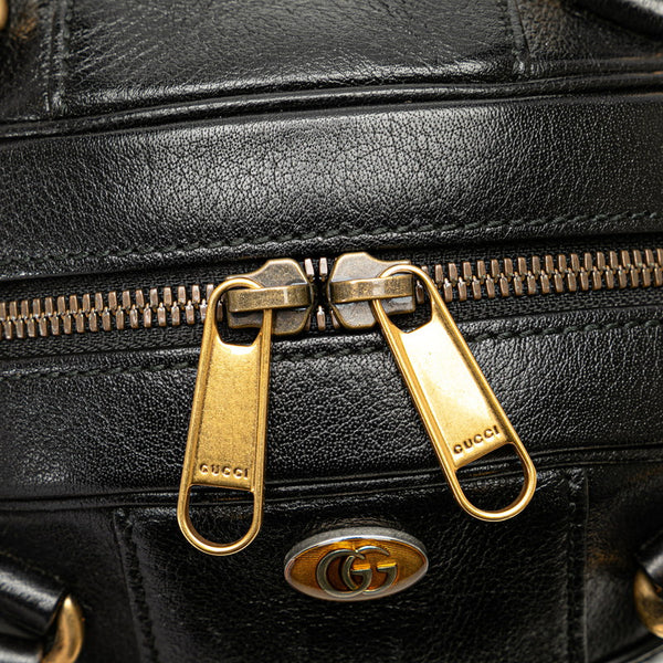 グッチ GGロゴ バスケットボール ミニ ハンドバッグ ショルダーバッグ 2WAY 547855 ブラック レザー レディース GUCCI 【中古】