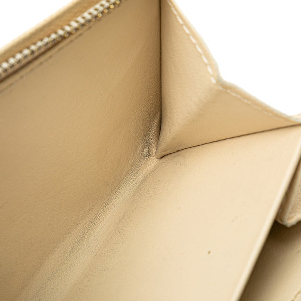ルイ ヴィトン ダミエ アズール ポルトフォイユ トレゾール  二つ折り財布 N61744 ホワイト レディース LOUIS VUITTON 【中古】