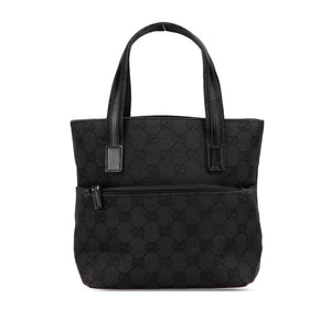 グッチ GGキャンバス ハンドバッグ 002 1079 ブラック キャンバス レザー レディース GUCCI 【中古】