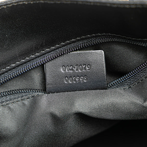 グッチ GGキャンバス ハンドバッグ 002 1079 ブラック キャンバス レザー レディース GUCCI 【中古】