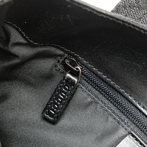 グッチ GGキャンバス ハンドバッグ 002 1079 ブラック キャンバス レザー レディース GUCCI 【中古】
