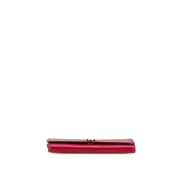 ルイ ヴィトン エピ アンヴェロップ カルトドゥヴィジット カードケース M56167 フューシャ ワインレッド レザー レディース LOUIS VUITTON 【中古】