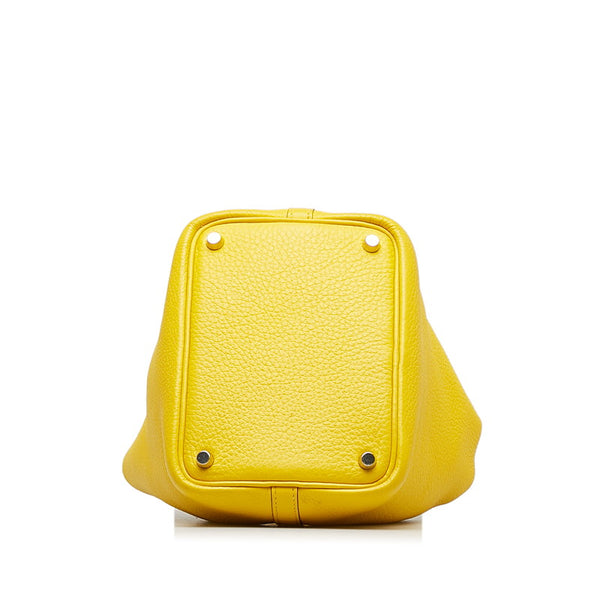 エルメス ピコタンPM ハンドバッグ ジョーヌアンブル イエロー トリヨンクレマンス レディース HERMES 【中古】