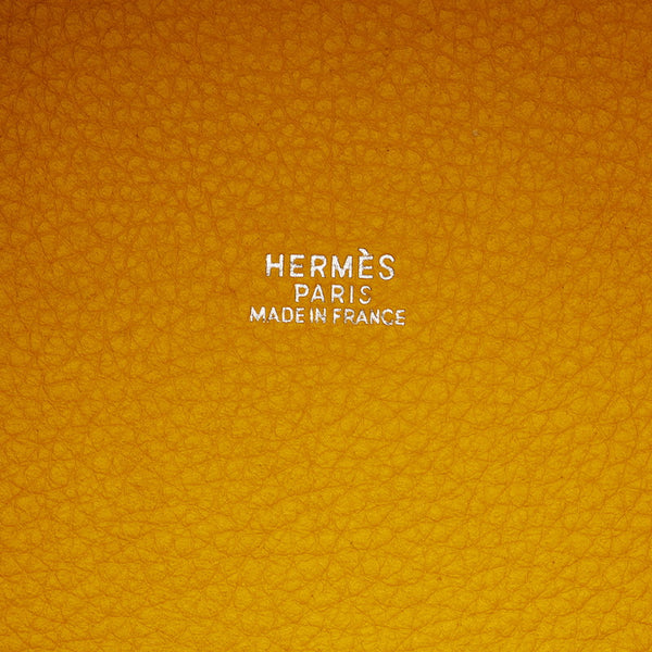 エルメス ピコタンPM ハンドバッグ ジョーヌアンブル イエロー トリヨンクレマンス レディース HERMES 【中古】