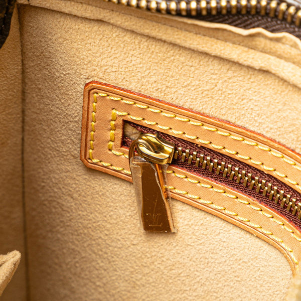 ルイ ヴィトン モノグラム ルーピングMM ショルダーバッグ ハンドバッグ M51146 ブラウン PVC レザー レディース LOUIS VUITTON 【中古】