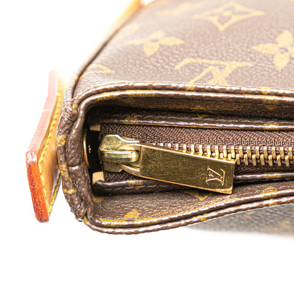 ルイ ヴィトン モノグラム ルーピングMM ショルダーバッグ ハンドバッグ M51146 ブラウン PVC レザー レディース LOUIS VUITTON 【中古】
