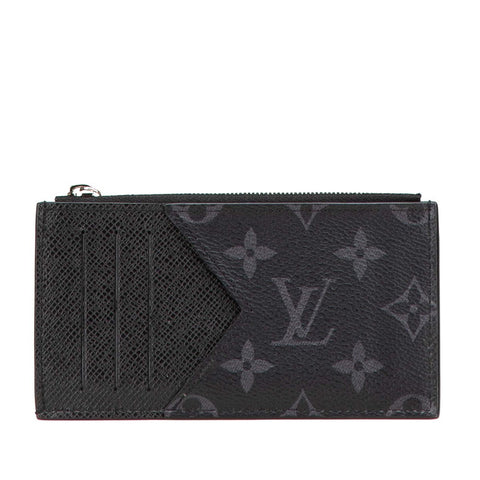 ルイ ヴィトン モノグラム エクリプス コインカード ホルダー コインケース M30271 ブラック PVC レザー メンズ LOUIS VUITTON 【中古】