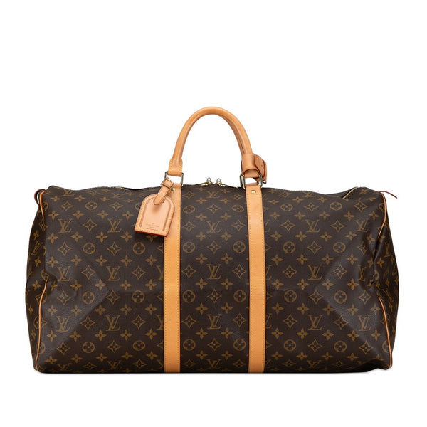 ルイ ヴィトン モノグラム キーポル55 ボストンバッグ トラベルバッグ M41424 ブラウン PVC レザー レディース LOUIS VUITTON 【中古】