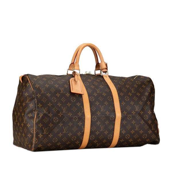 ルイ ヴィトン モノグラム キーポル55 ボストンバッグ トラベルバッグ M41424 ブラウン PVC レザー レディース LOUIS VUITTON 【中古】