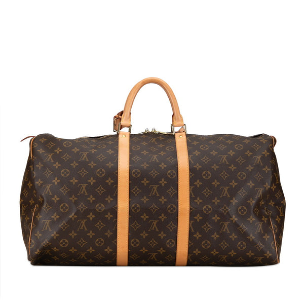 ルイ ヴィトン モノグラム キーポル55 ボストンバッグ トラベルバッグ M41424 ブラウン PVC レザー レディース LOUIS VUITTON 【中古】