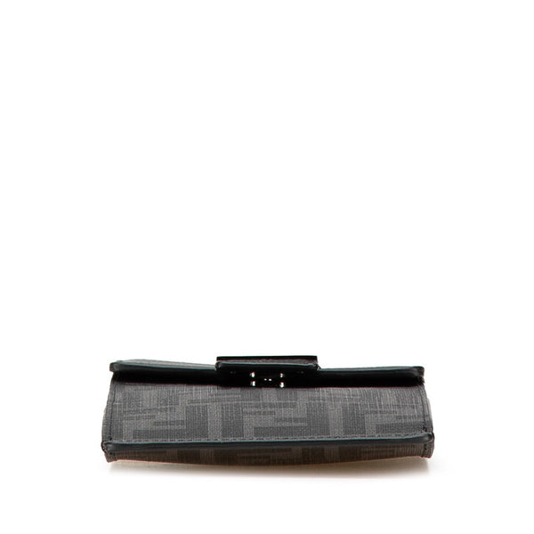 フェンディ ズッカ 斜め掛け ショルダーバッグ フォンホルダー 7AS120 ブラック PVC レザー レディース FENDI 【中古】