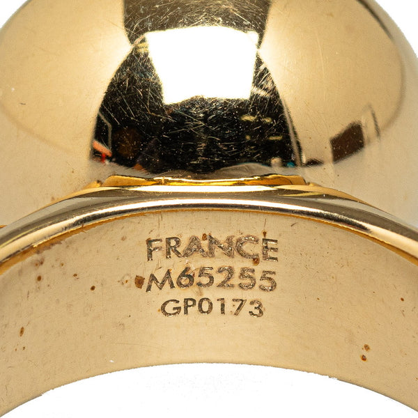 ルイ ヴィトン クリスタル リング 指輪 M65255 ゴールド グレー メッキ レディース LOUIS VUITTON 【中古】