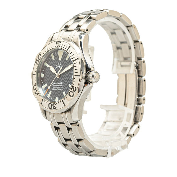 オメガ シーマスター300 ジャックマイヨール1999 腕時計 2554.80 自動巻き ネイビー文字盤 ステンレススチール レディース OMEGA 【中古】