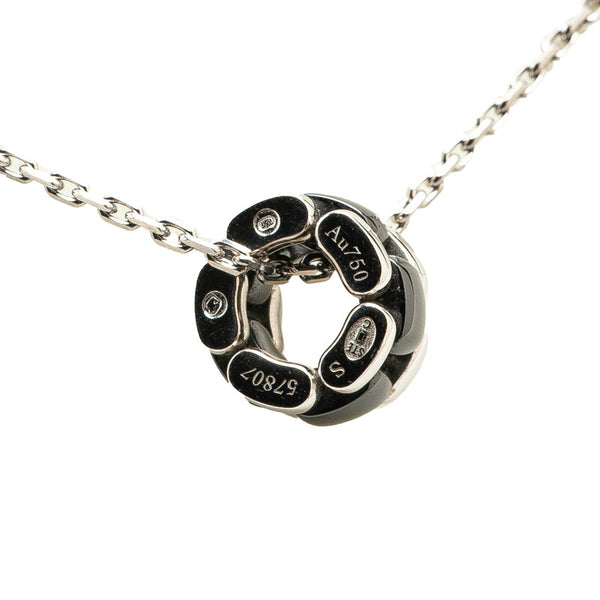 シャネル ウルトラ ネックレス シルバー ブラック K18WG ホワイトゴールド セラミック レディース CHANEL 【中古】