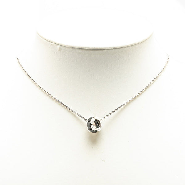 シャネル ウルトラ ネックレス シルバー ブラック K18WG ホワイトゴールド セラミック レディース CHANEL 【中古】