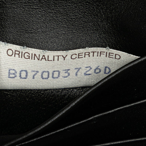 ボッテガヴェネタ イントレチャート 長財布 ブラック レザー レディース BOTTEGAVENETA 【中古】