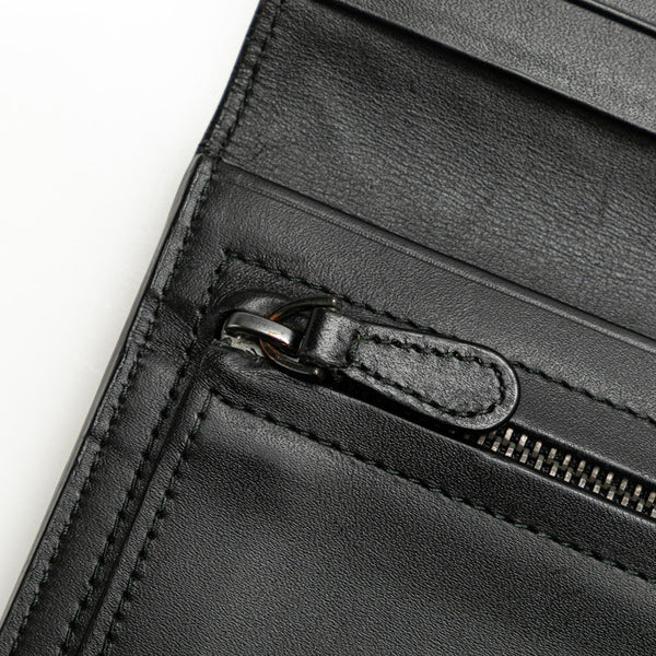 ボッテガヴェネタ イントレチャート 長財布 ブラック レザー レディース BOTTEGAVENETA 【中古】