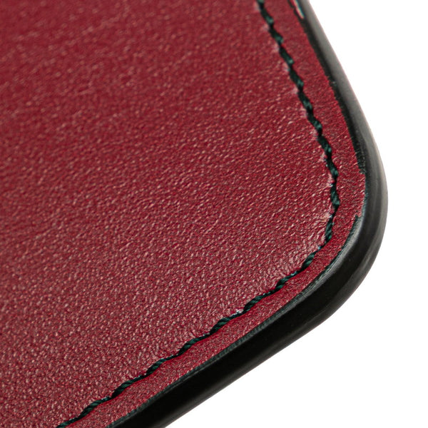 サルヴァトーレフェラガモ ガンチーニ クラッチバッグ GG-24 A233 ブラック ワインレッド バイカラー レザー レディース Salvatore Ferragamo 【中古】