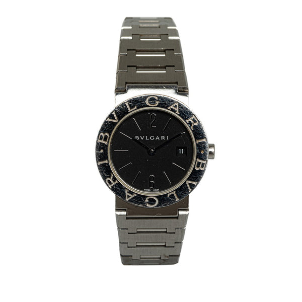 ブルガリ ブルガリブルガリ 腕時計 BB26SS クオーツ ブラック文字盤 ステンレススチール レディース BVLGARI 【中古】