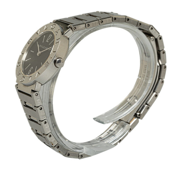 ブルガリ ブルガリブルガリ 腕時計 BB26SS クオーツ ブラック文字盤 ステンレススチール レディース BVLGARI 【中古】
