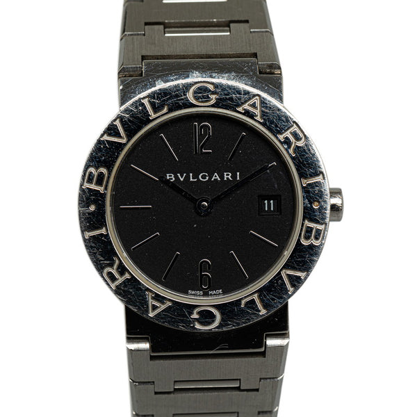 ブルガリ ブルガリブルガリ 腕時計 BB26SS クオーツ ブラック文字盤 ステンレススチール レディース BVLGARI 【中古】