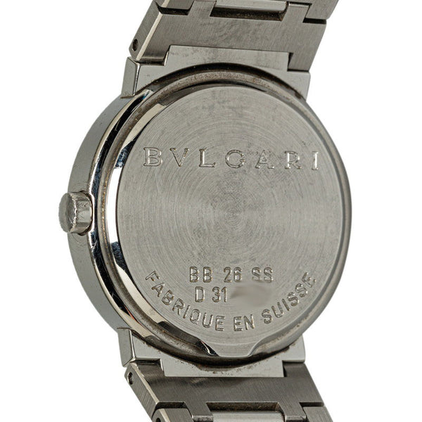 ブルガリ ブルガリブルガリ 腕時計 BB26SS クオーツ ブラック文字盤 ステンレススチール レディース BVLGARI 【中古】