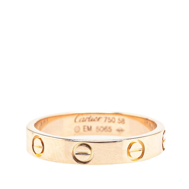 カルティエ ラブ リング 指輪 #58 K18PG ピンクゴールド メンズ CARTIER 【中古】