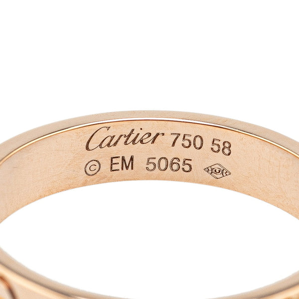 カルティエ ラブ リング 指輪 #58 K18PG ピンクゴールド メンズ CARTIER 【中古】