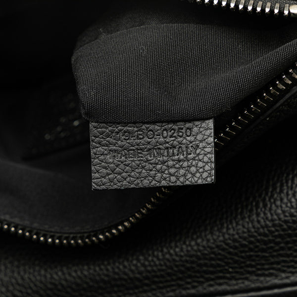 ディオール × ステューシー ロゴ サドルバッグ ボディバッグ ブラック カーフレザー メンズ Dior 【中古】