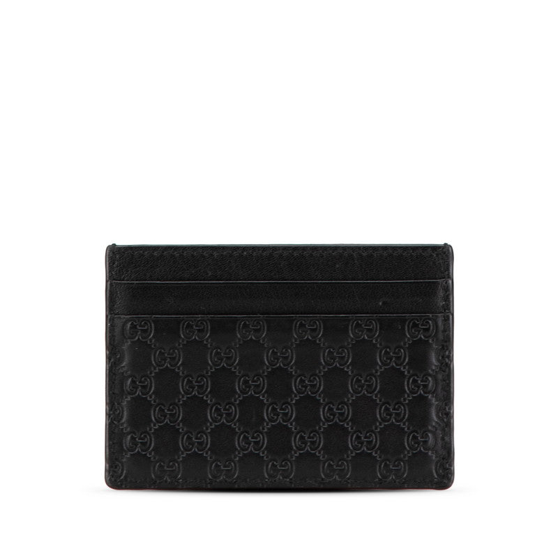 グッチ グッチシマ カードケース 名刺入れ 262887 0416 ブラック レザー レディース GUCCI 【中古】