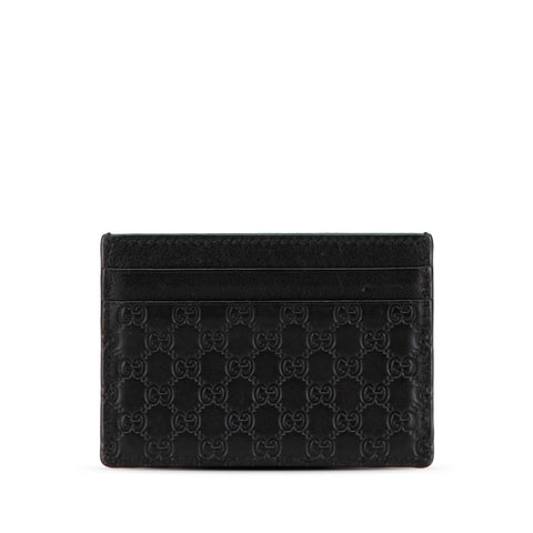 グッチ グッチシマ カードケース 名刺入れ 262887 0416 ブラック レザー レディース GUCCI 【中古】