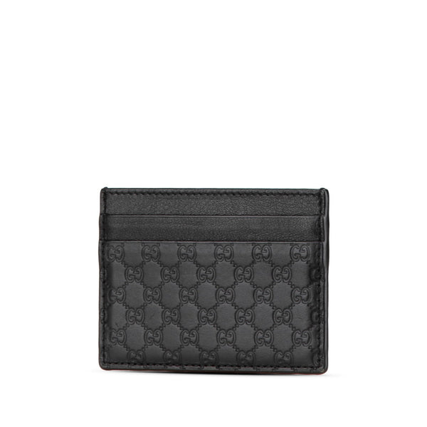 グッチ グッチシマ カードケース 名刺入れ 262887 0416 ブラック レザー レディース GUCCI 【中古】