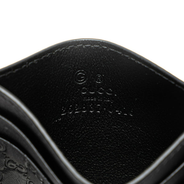 グッチ グッチシマ カードケース 名刺入れ 262887 0416 ブラック レザー レディース GUCCI 【中古】