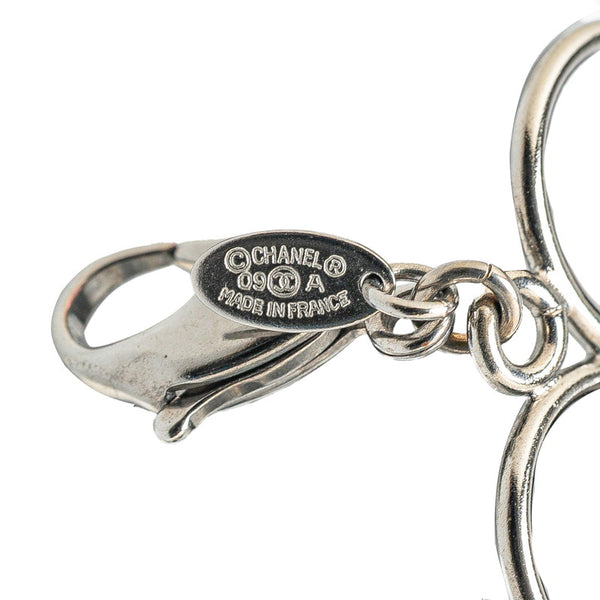 シャネル カメリア ブレスレット ブラック シルバー プラスチック メタル レディース CHANEL 【中古】